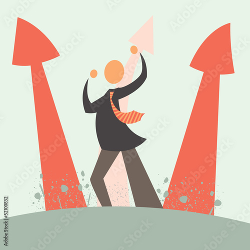 Vector arrow growth concept