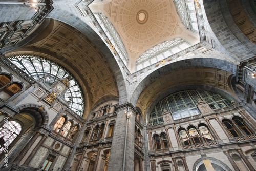 Railway Station in Antwerpen  Belgium