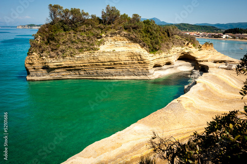 Sidari beach on Corfu (Kerkyra) island, Greece - beautiful cliff