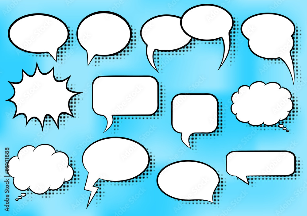 Sprechblasen, speech bubbles Sprechblasen, speech bubbles