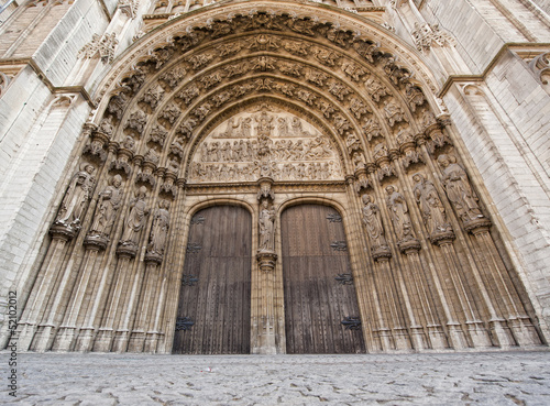 Entrance to the Cathedral of Our Lady in Antwerp, Belgium