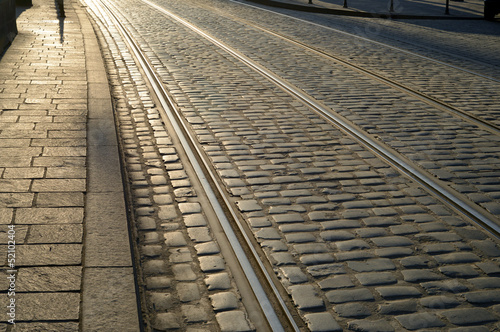 Altstadt Kraków Straßenbahnschienen