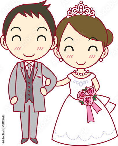 新郎新婦笑顔