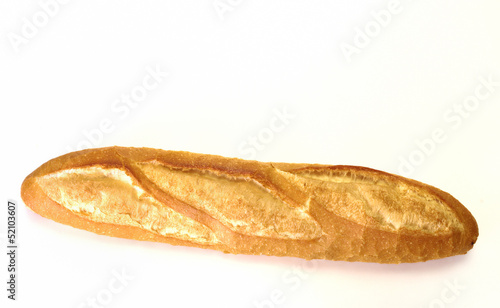 long loaf, Baguette on white background