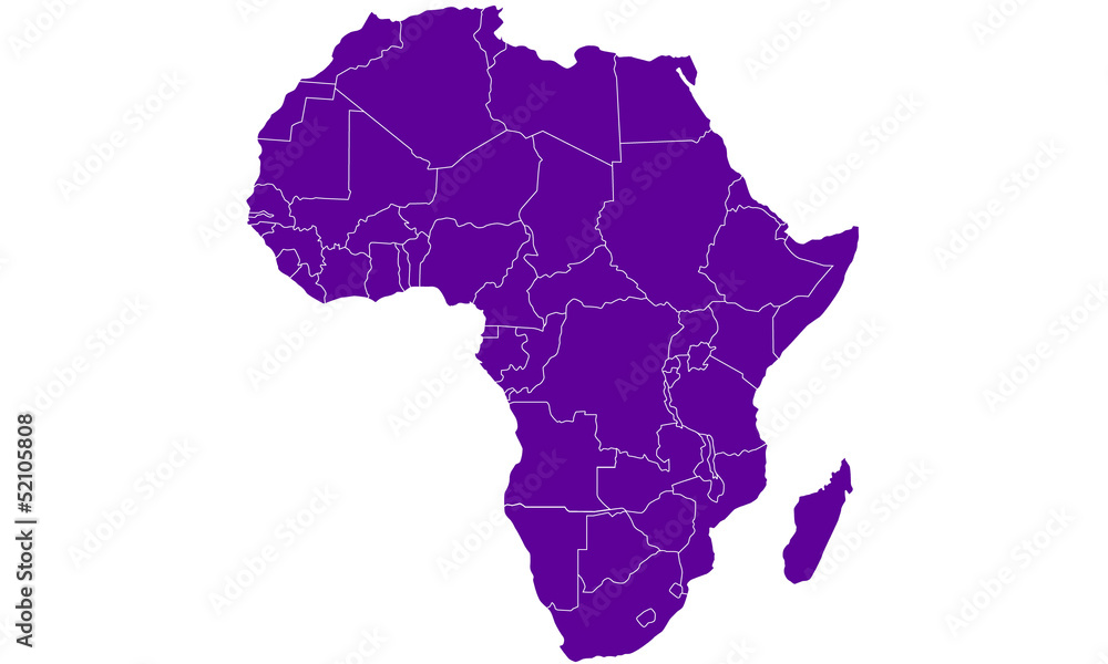 Obraz premium Carte du continent Africain
