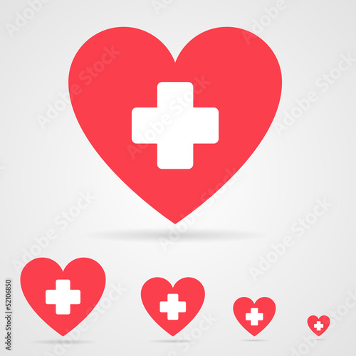 Vector health care icon photo
