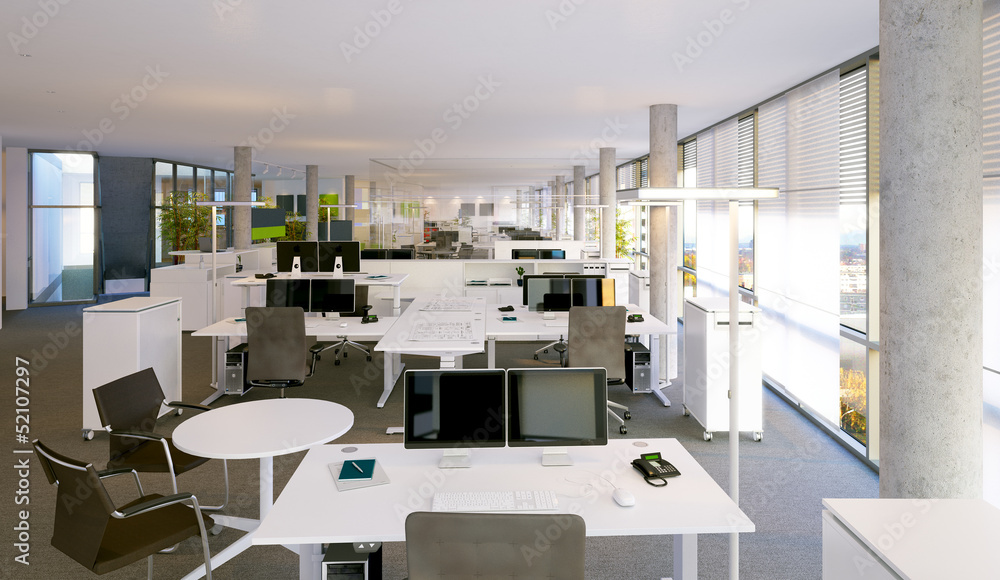 Großraumbüro - open space office Großraumbüro - open space office