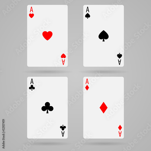Vector aces cards