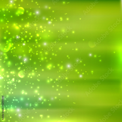 abstract green background with sparkles