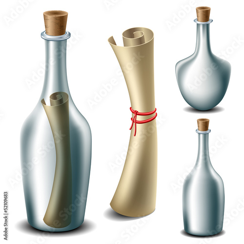 Message in the bottle set