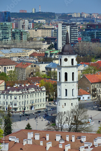 Panorama of Vilnius, capital of Lithuania, Spring