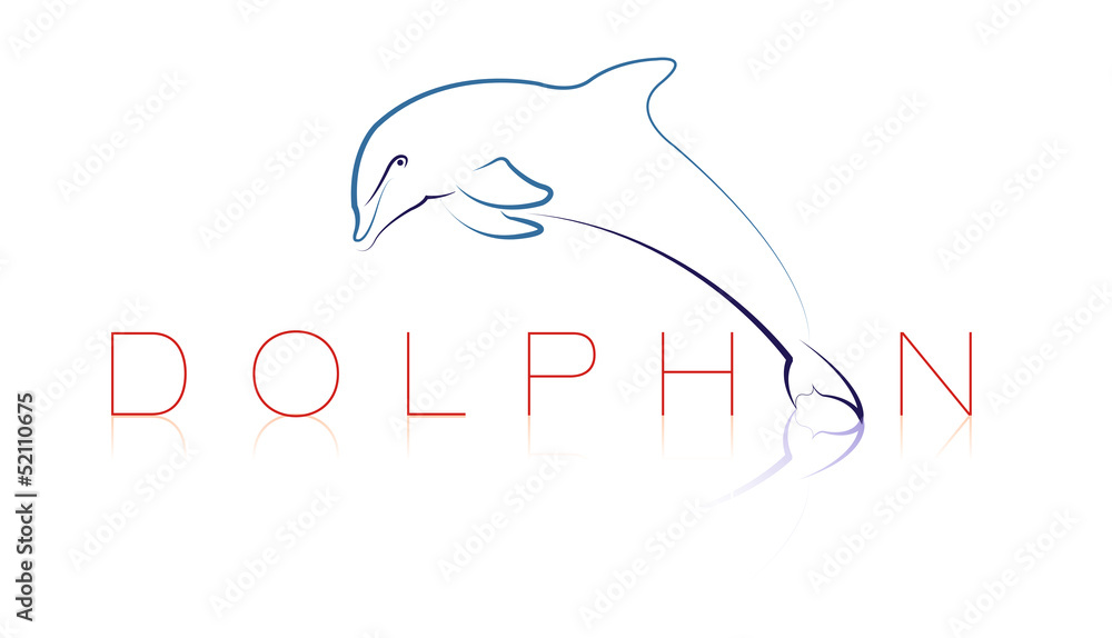 Obraz premium graphisme dauphin