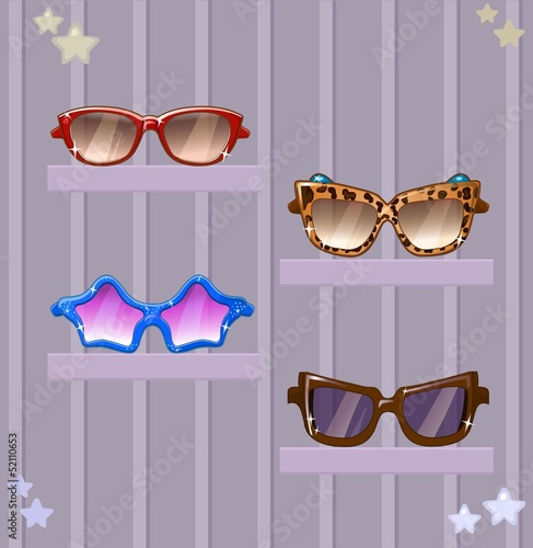 glasses vector set очки