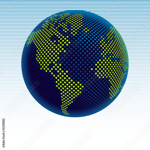 Digital world map with copy space vector.
