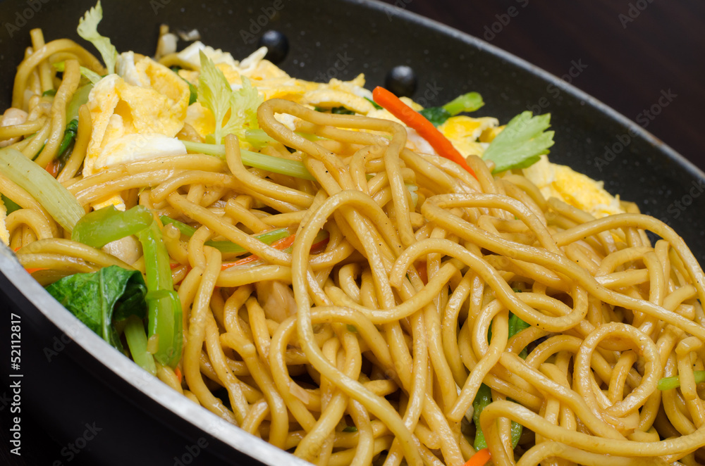 Yakisoba Thai style,Thai noodle in pan Yakisoba Thai style,Thai noodle in pan