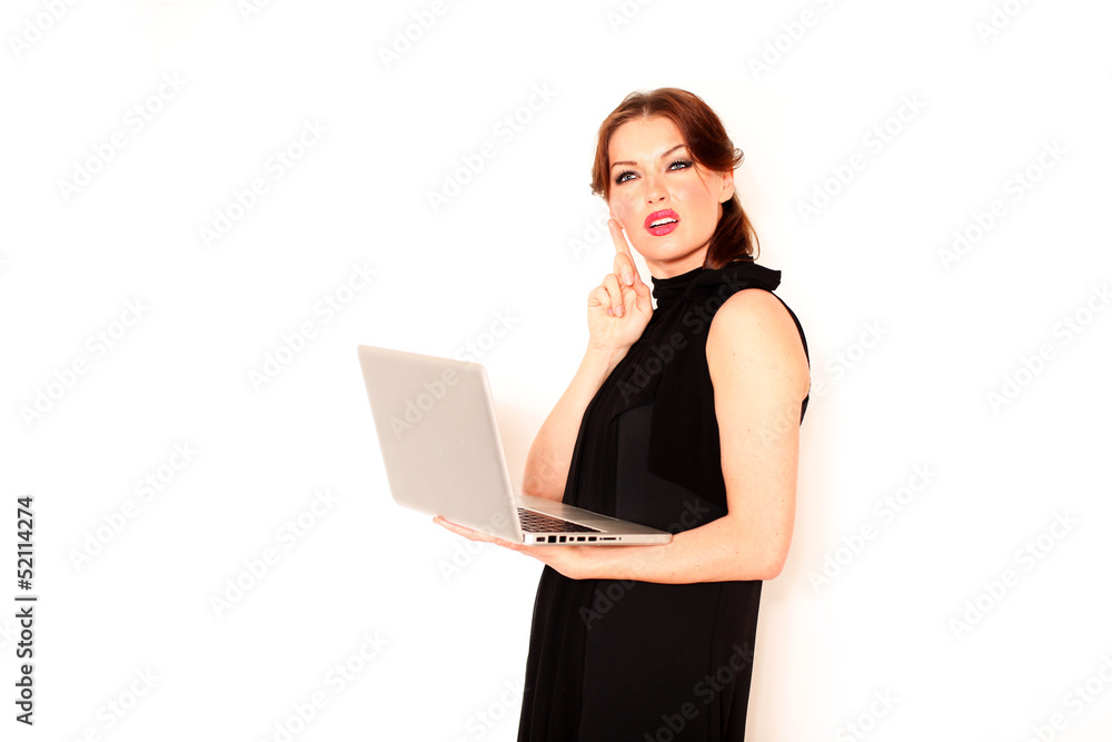 junge Frau mit Laptop junge Frau mit Laptop