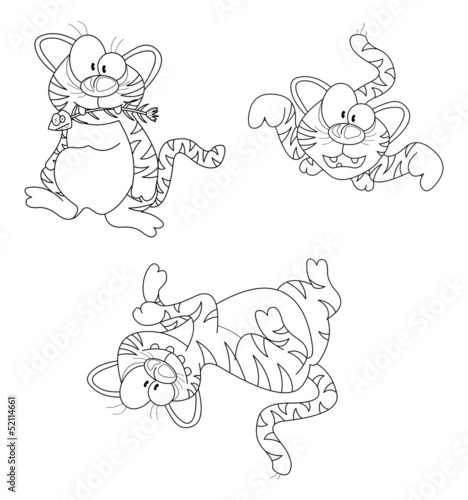 Cartoon tigers