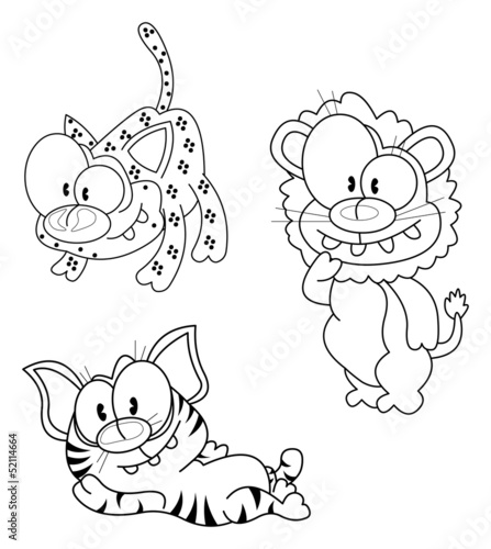 Cartoon big cats