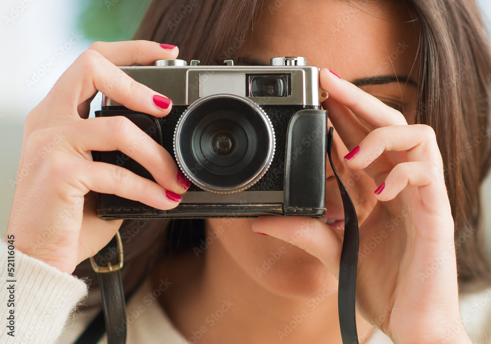 Young Woman Capturing Photo Young Woman Capturing Photo