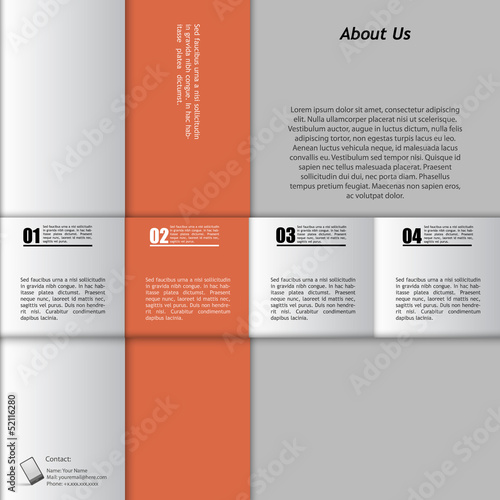Modern Design template / can be used for infographics / numbered