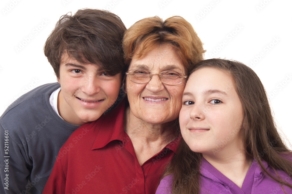 Grandmother with grandchildren Grandmother with grandchildren