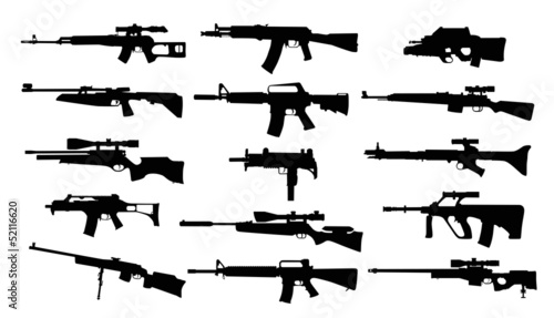 Weapons. Set of rifles