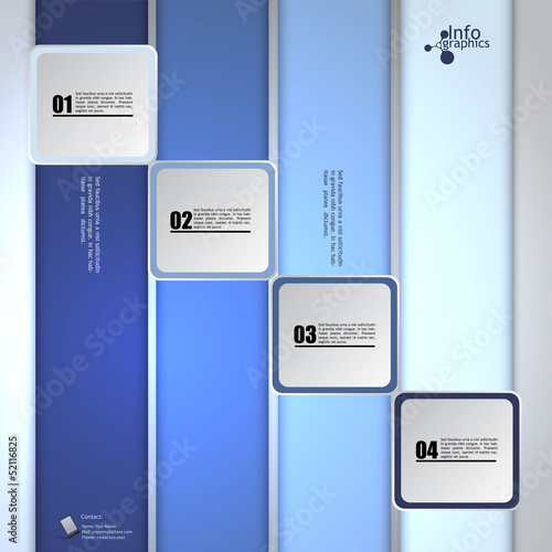 Modern Design template / can be used for infographics / numbered