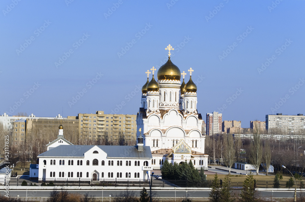 Typisch Russisch-Orthodoxe Kirche (Russland, Stadt Toljatti)