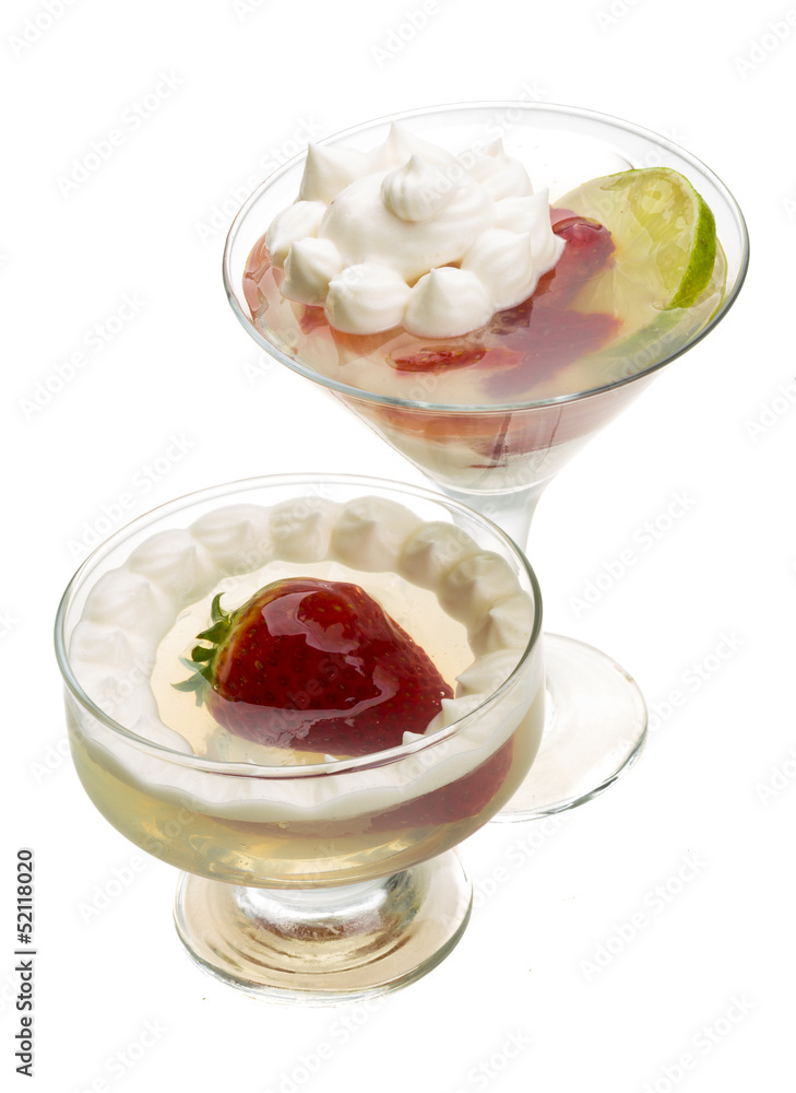 Dessert with strawberry Dessert with strawberry