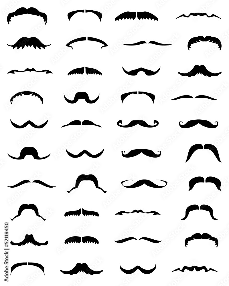 Set of mustache-vector Set of mustache-vector