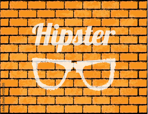 special brick wall with hipster elements
