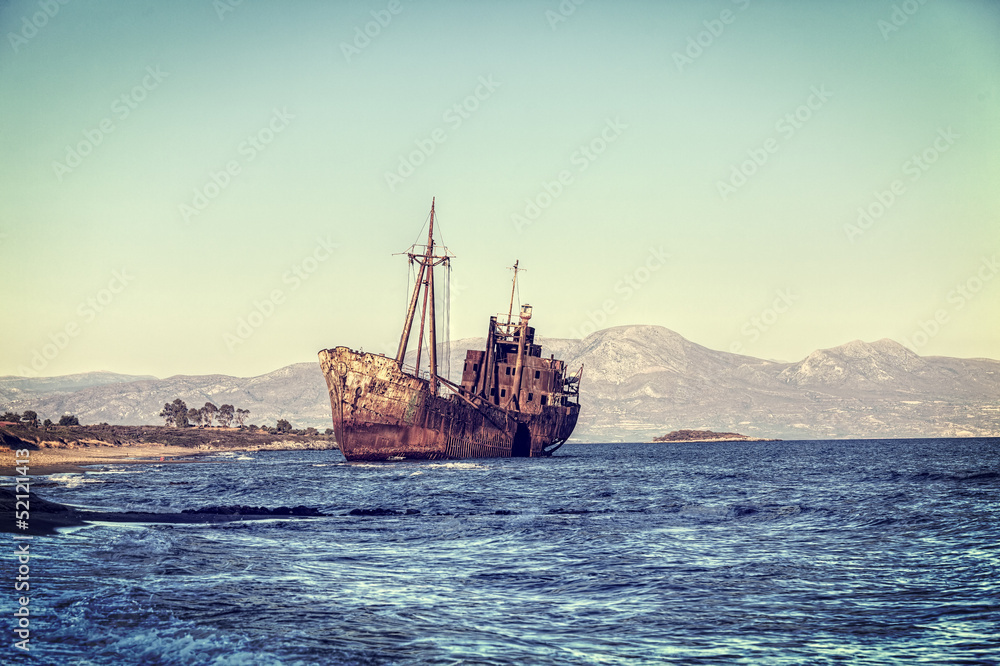 Shipwreck near Githeio,Greece