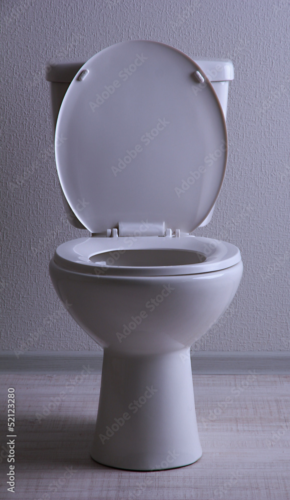 White toilet bowl in a bathroom White toilet bowl in a bathroom