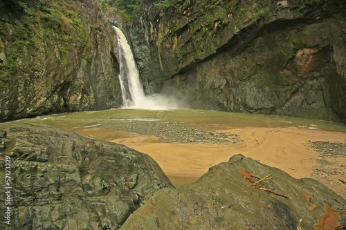 Canvas Print Salto Jimenoa Uno waterfall, Jarabacoa, Dominican Republic