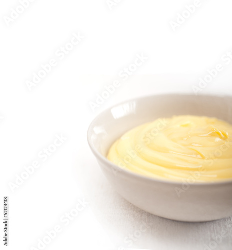 Fotografia, Obraz custard pastry cream and berries