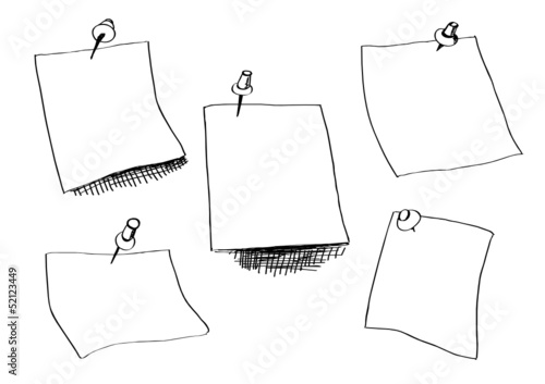 Note papers sketch