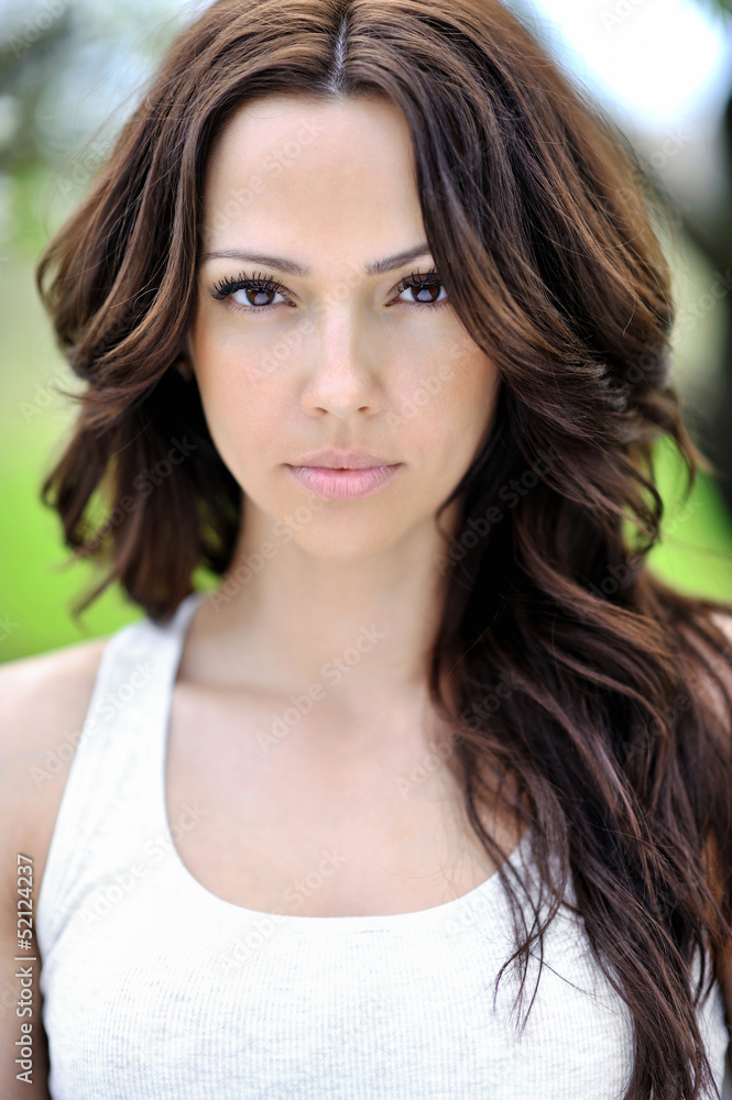 Close up of young beautiful woman - portrait Close up of young beautiful woman - portrait