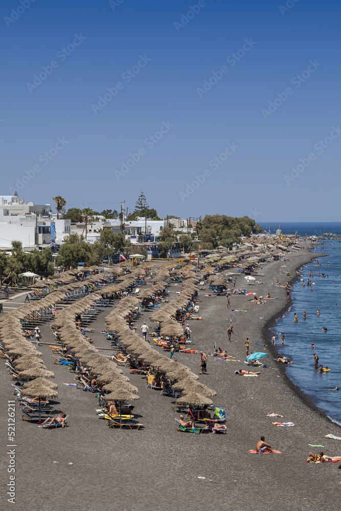 beach on santorini island in Greece