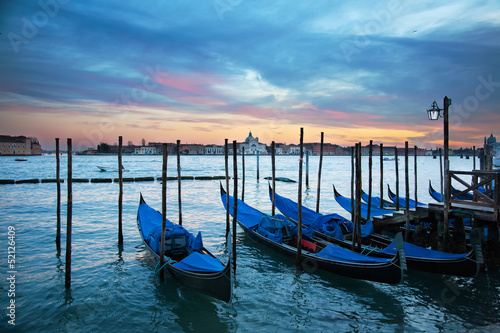 Gondolas at the Gran Canal in Venice, Italy © Cristal Oscuro