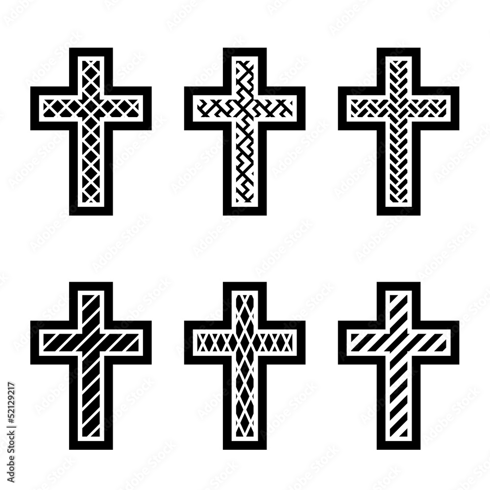 Obraz premium vector christian crosses