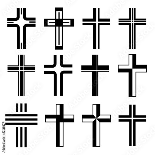 vector christian crosses