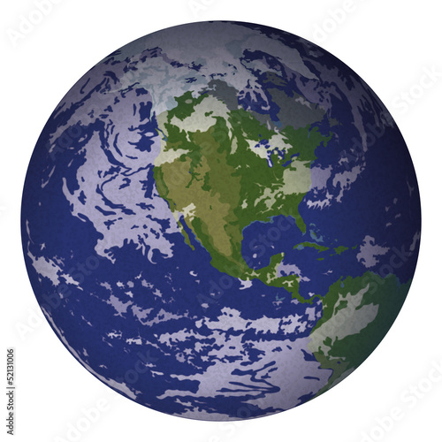 Planet Earth, isolated on white
