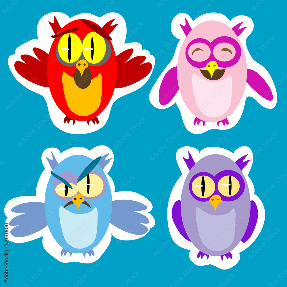 Owl Stickers Owl Stickers