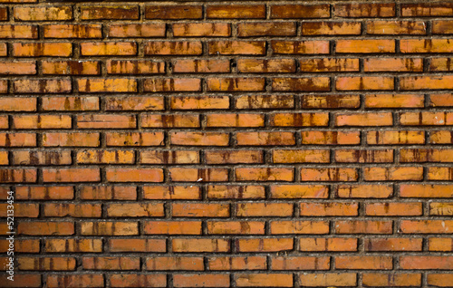 The red wall  brick