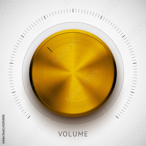 Technology Volume Button with Metal Texture