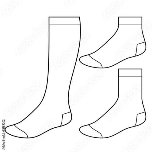 Set of blank socks