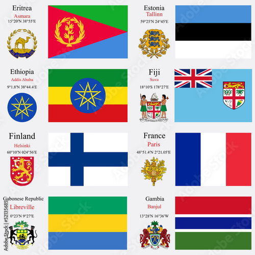world flags and capitals set 8