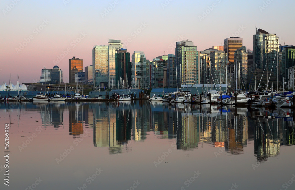 Vancouver downtown evening, Canada BC