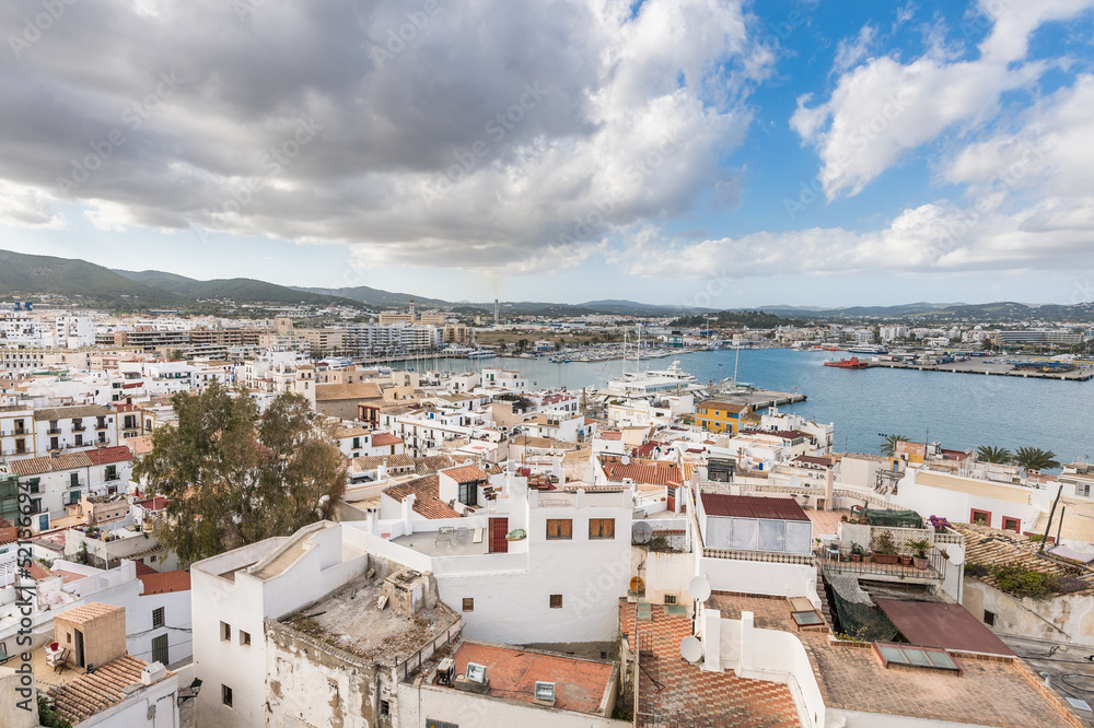 Ibiza Town and harbor, Balearic Islands