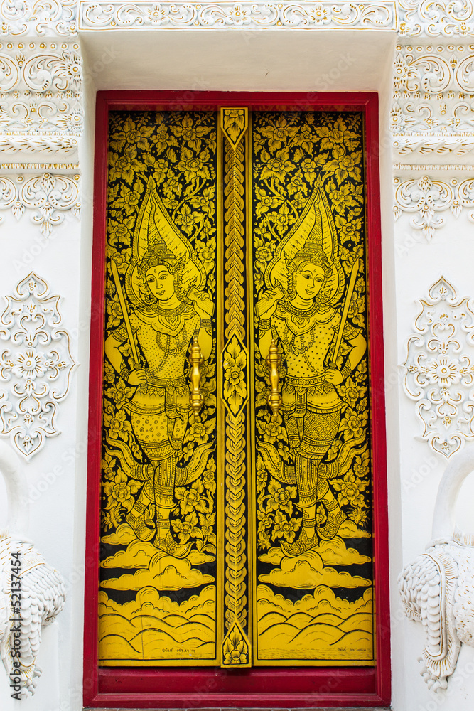 A door at Thai temple